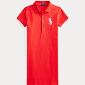 Ralph Lauren girls stretch mesh Polo dress